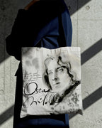 Oscar Wilde portrait Tote Bag | Literary Author Illustration