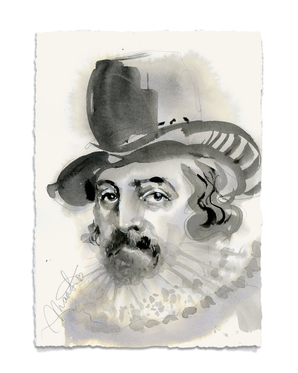 31 Ink Portraits  8x10"