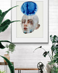Watercolor Portrait Painting Aria 30x22"