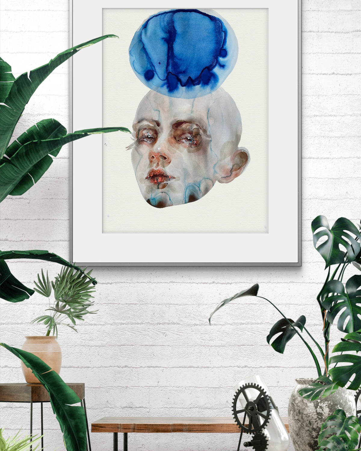 Watercolor Portrait Painting Aria 30x22"