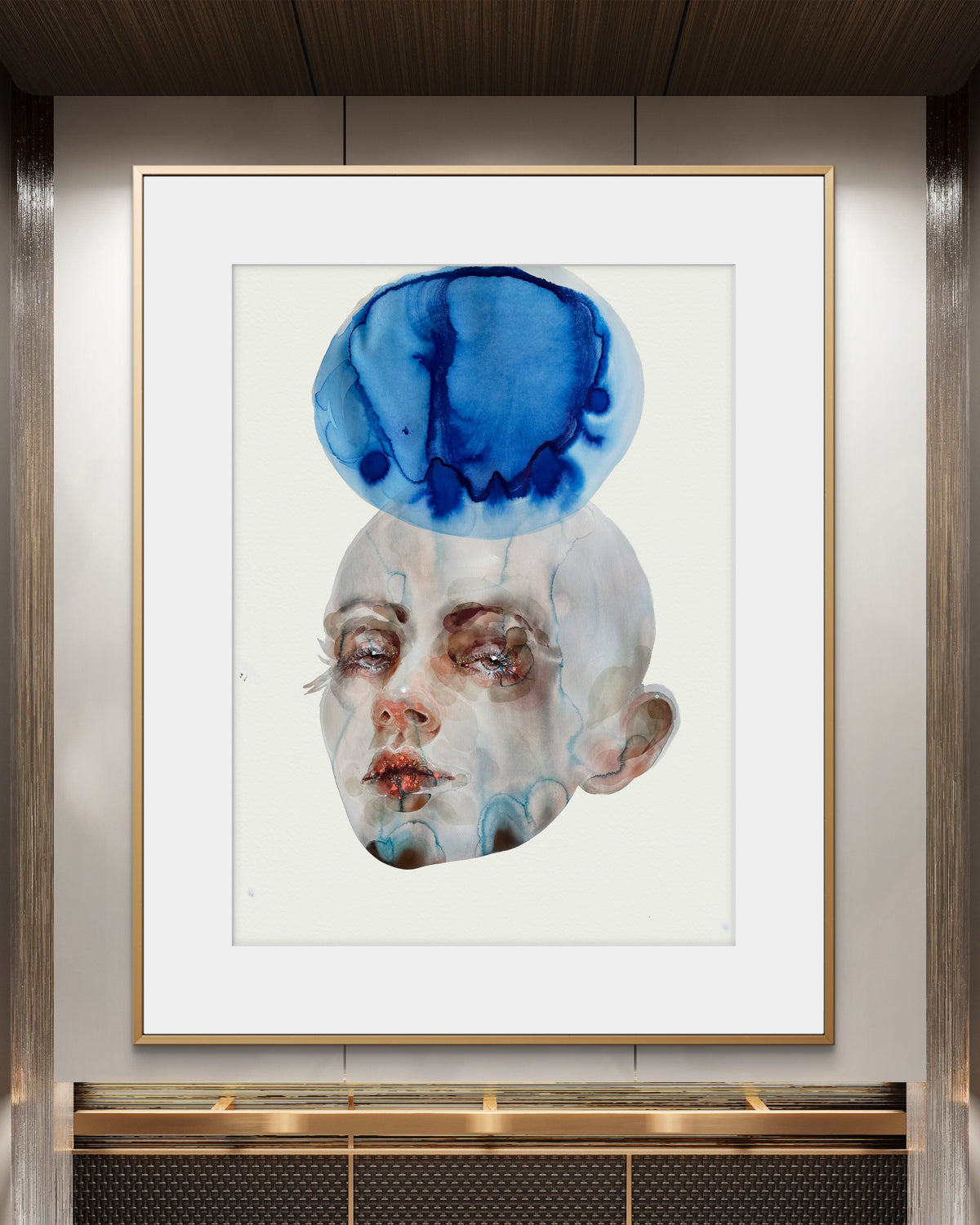 Watercolor Portrait Painting Aria 30x22"