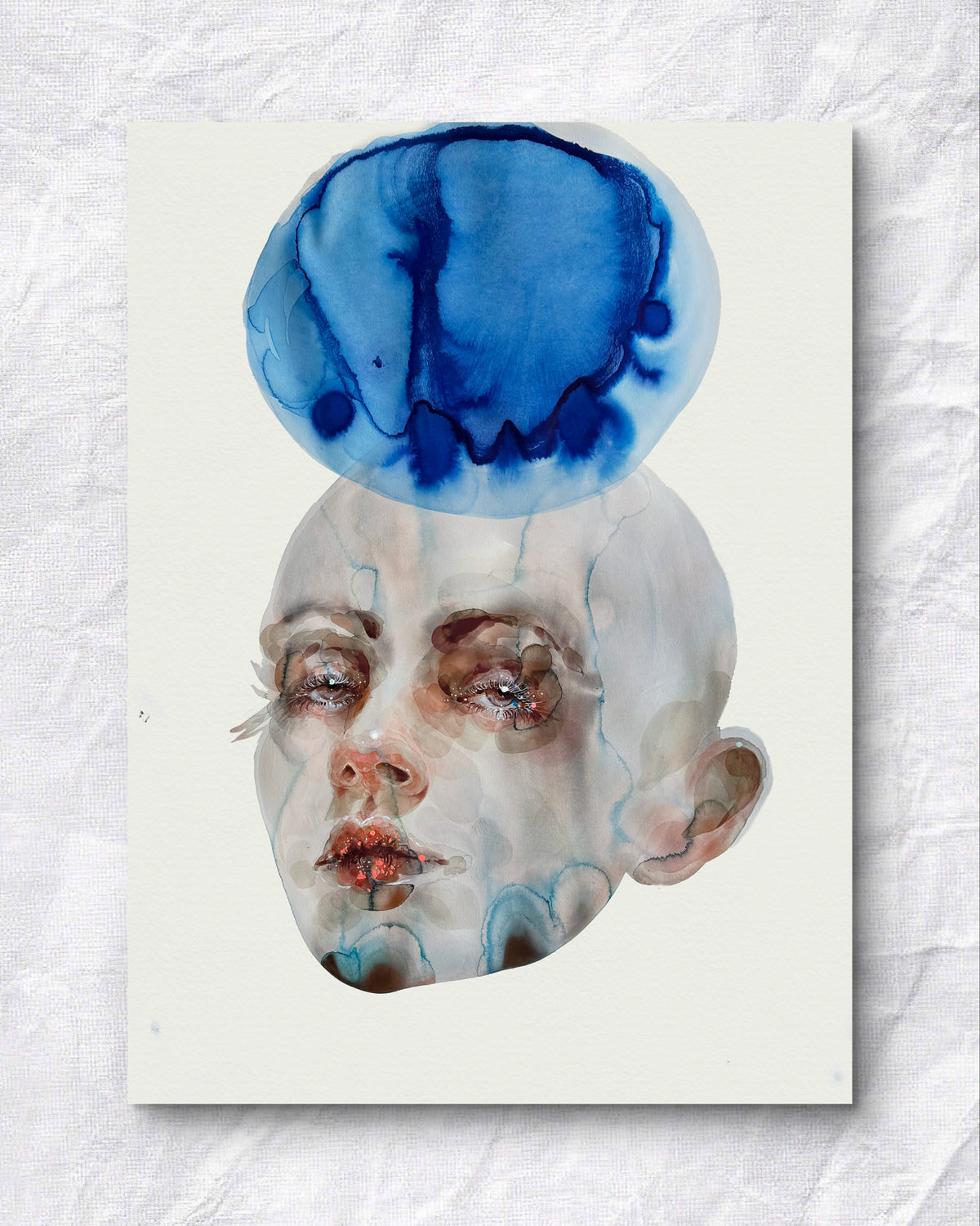 Watercolor Portrait Painting Aria 30x22"