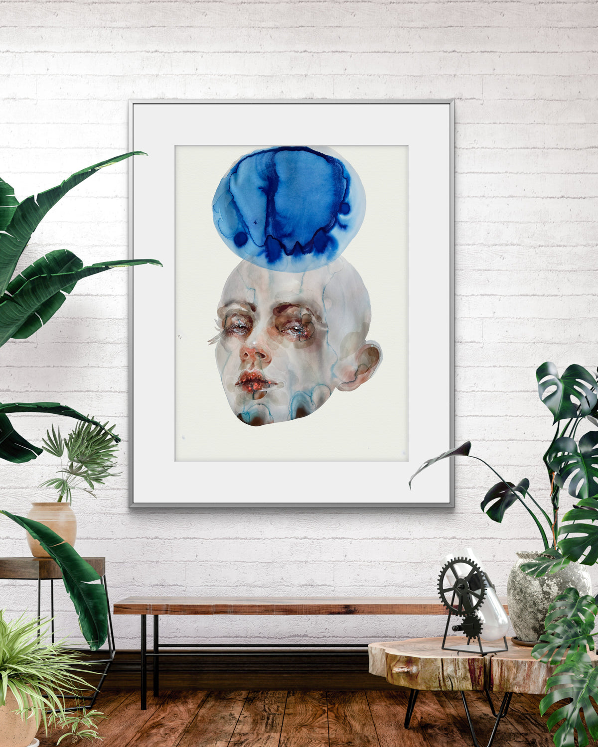 Watercolor Portrait Painting Aria 30x22"