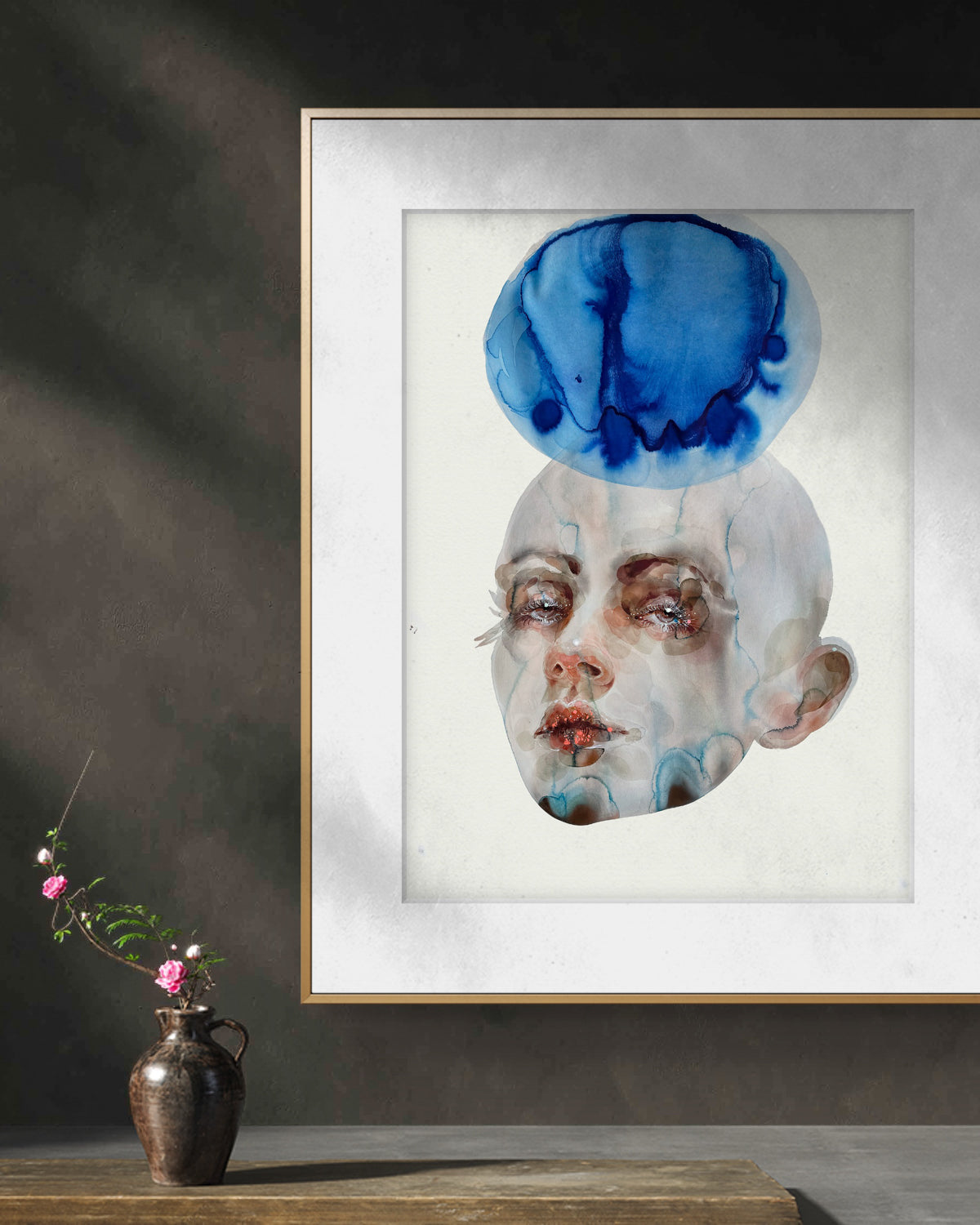 Watercolor Portrait Painting Aria 30x22"