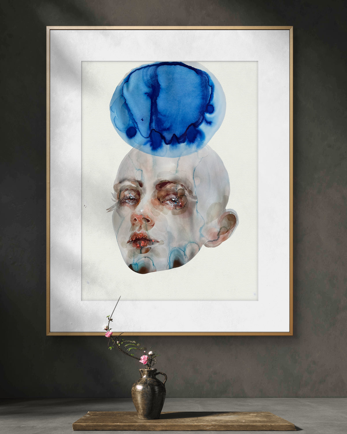 Watercolor Portrait Painting Aria 30x22"