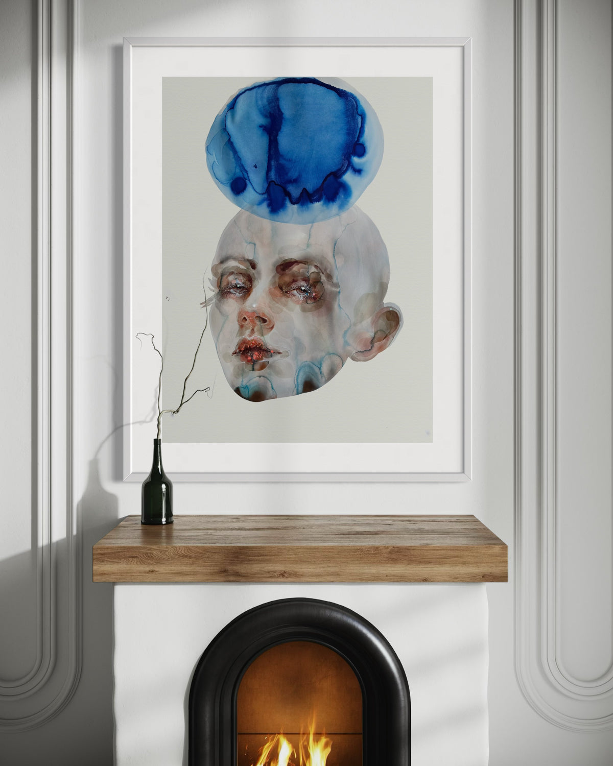 Watercolor Portrait Painting Aria 30x22"