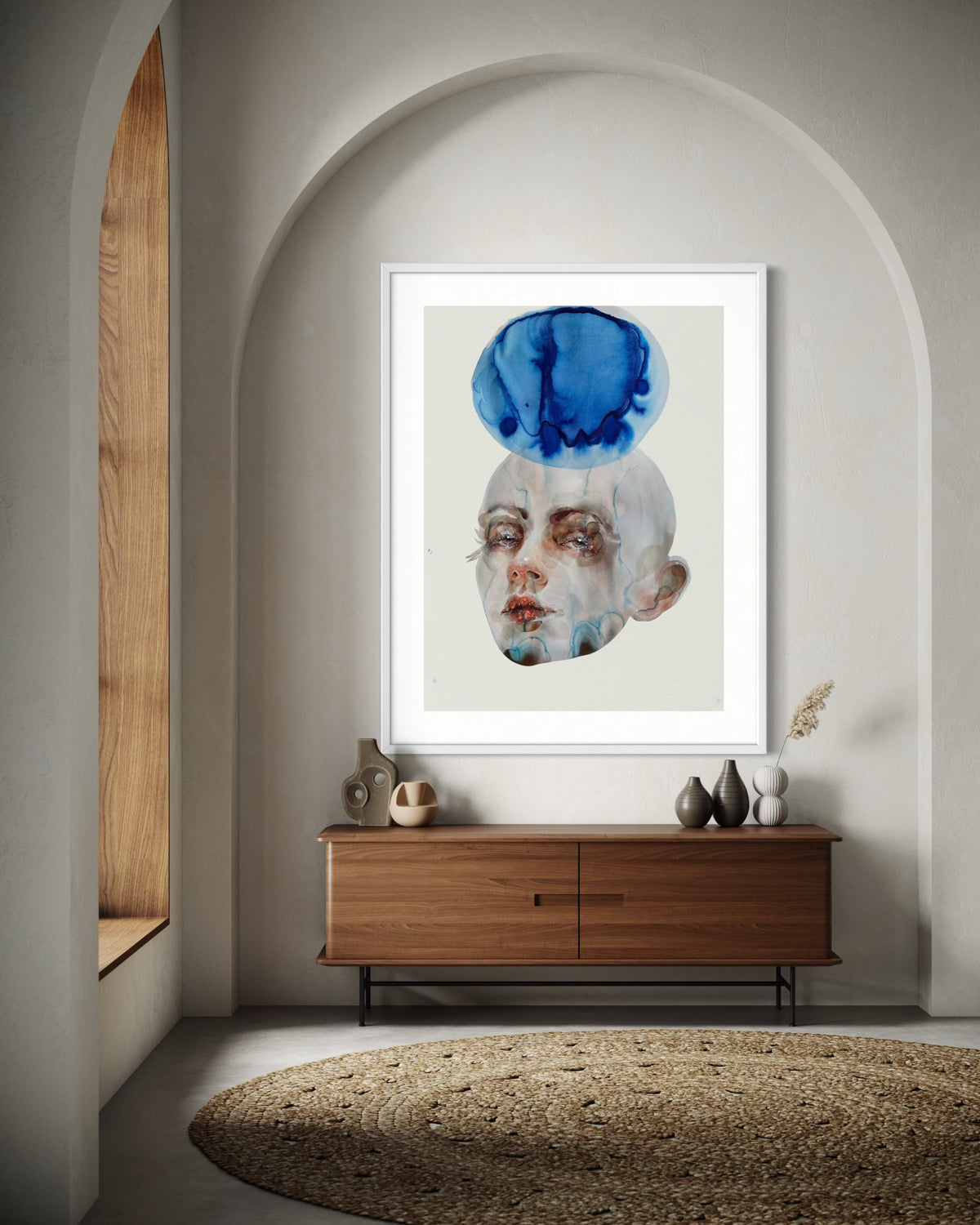 Watercolor Portrait Painting Aria 30x22"