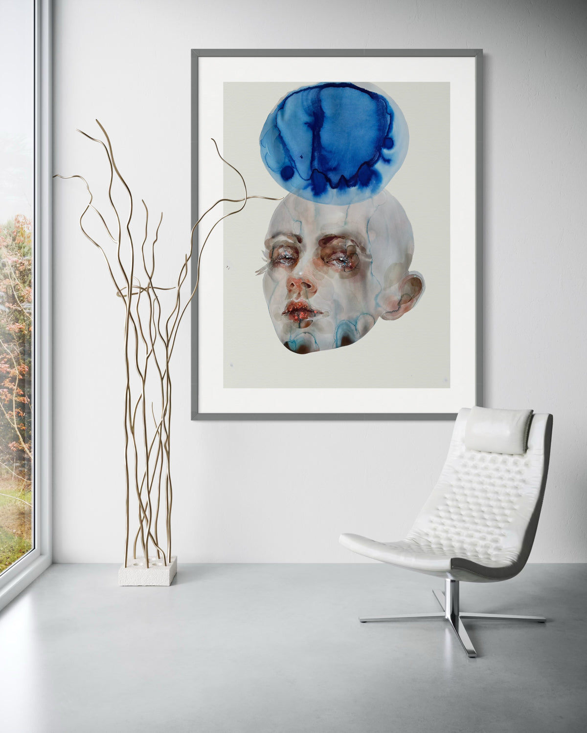 Watercolor Portrait Painting Aria 30x22"