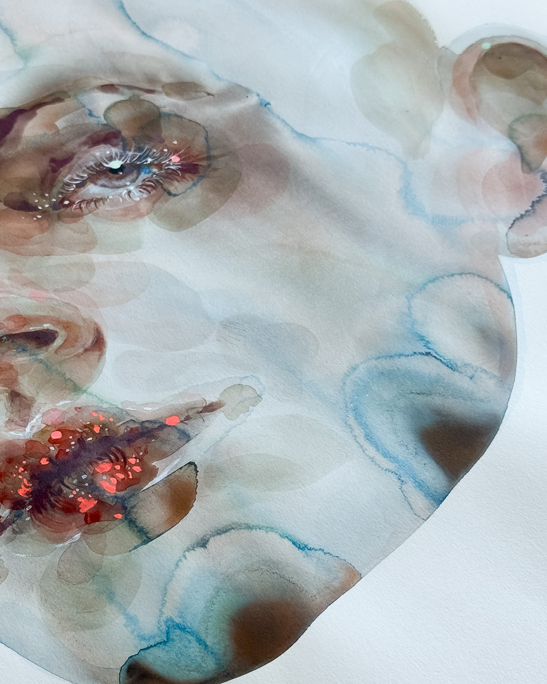 Watercolor Portrait Painting Aria 30x22"