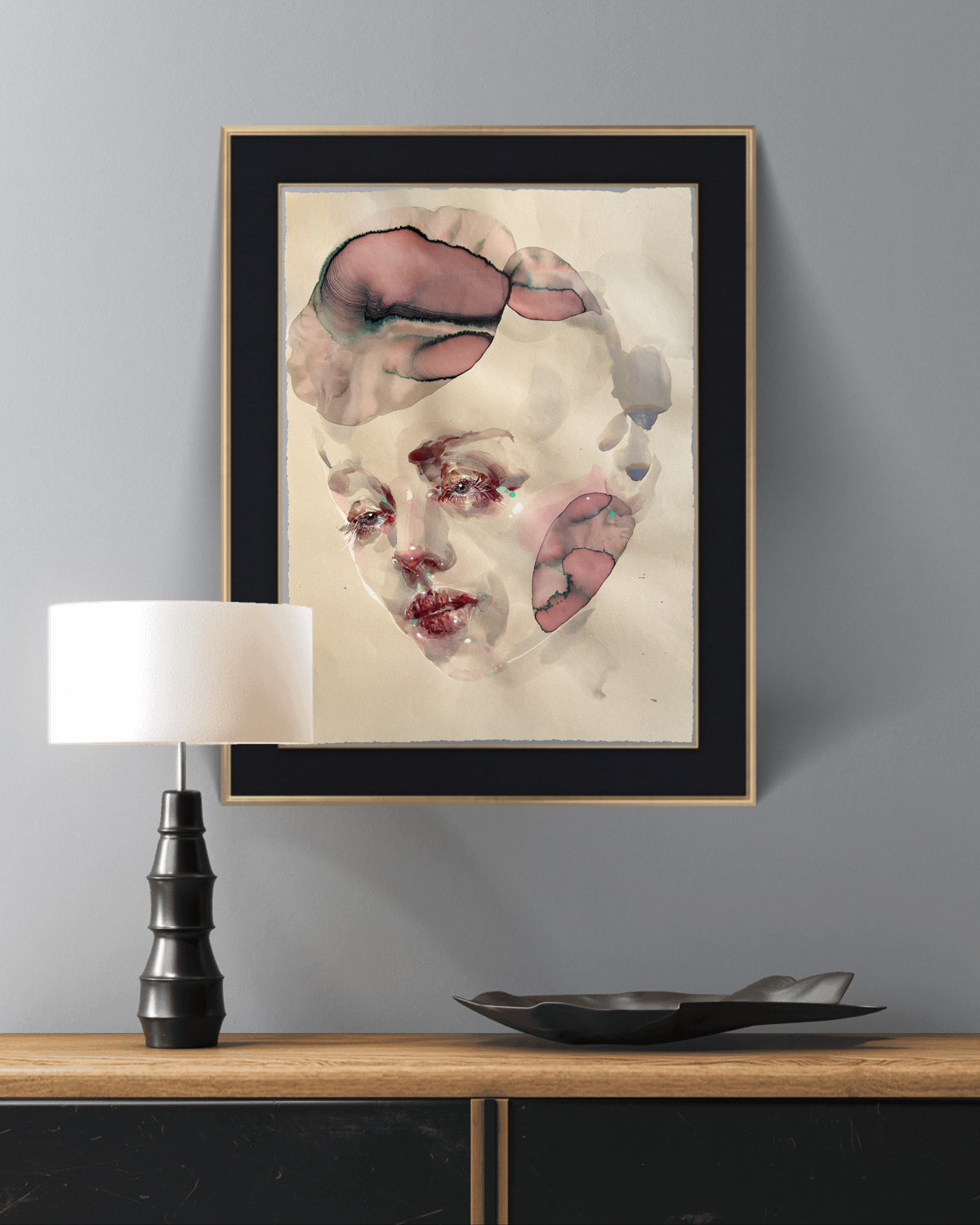 Watercolor Portrait Painting Loumia 22x16"