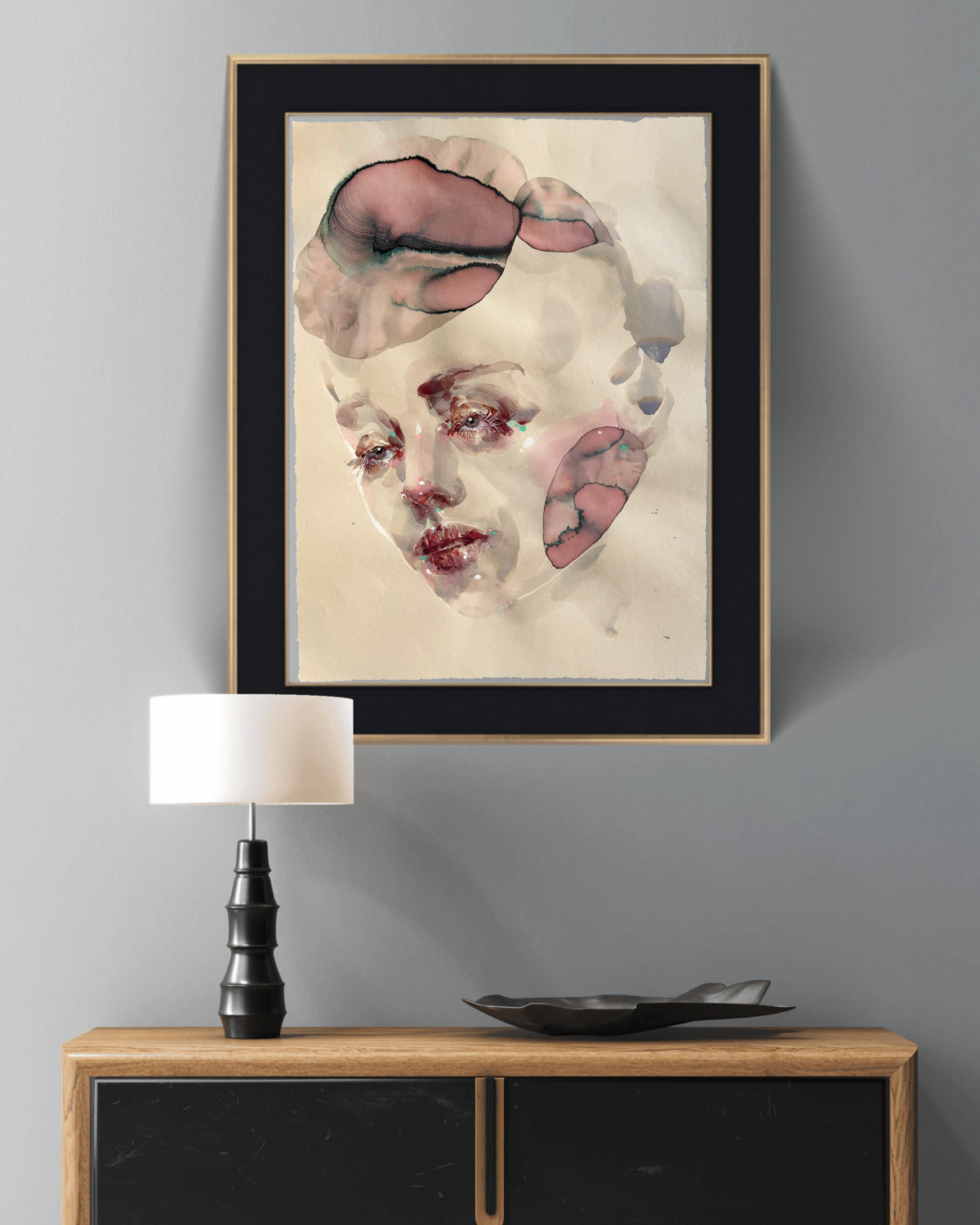 Watercolor Portrait Painting Loumia 22x16"