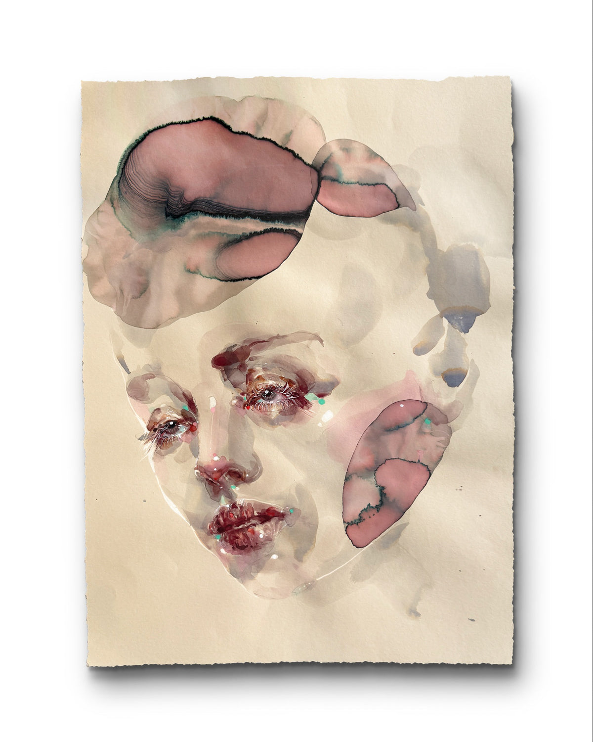 Watercolor Portrait Painting Loumia 22x16"