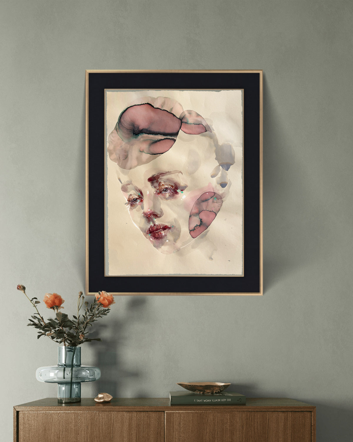 Watercolor Portrait Painting Loumia 22x16"