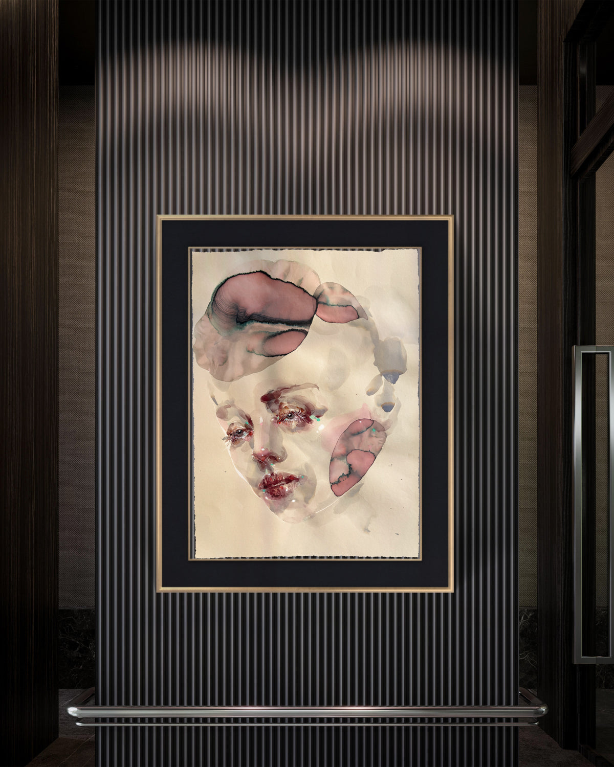 Watercolor Portrait Painting Loumia 22x16"