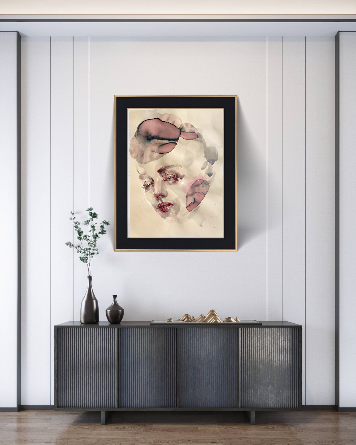 Watercolor Portrait Painting Loumia 22x16"