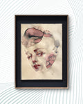Watercolor Portrait Painting Loumia 22x16"