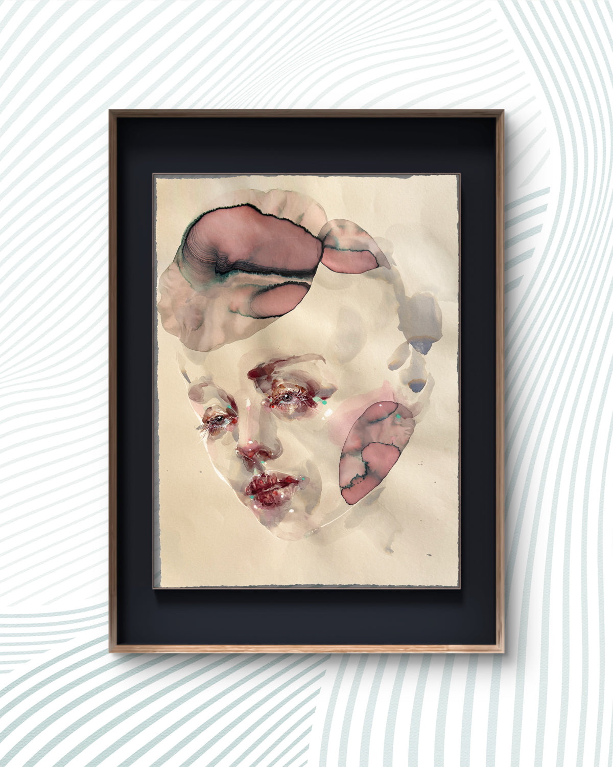 Watercolor Portrait Painting Loumia 22x16"