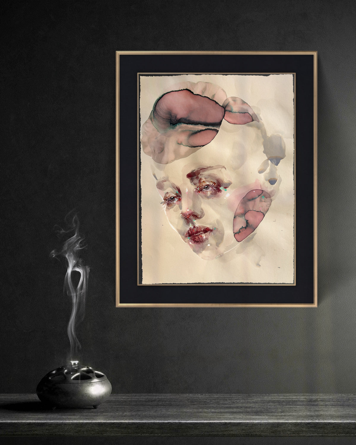 Watercolor Portrait Painting Loumia 22x16"