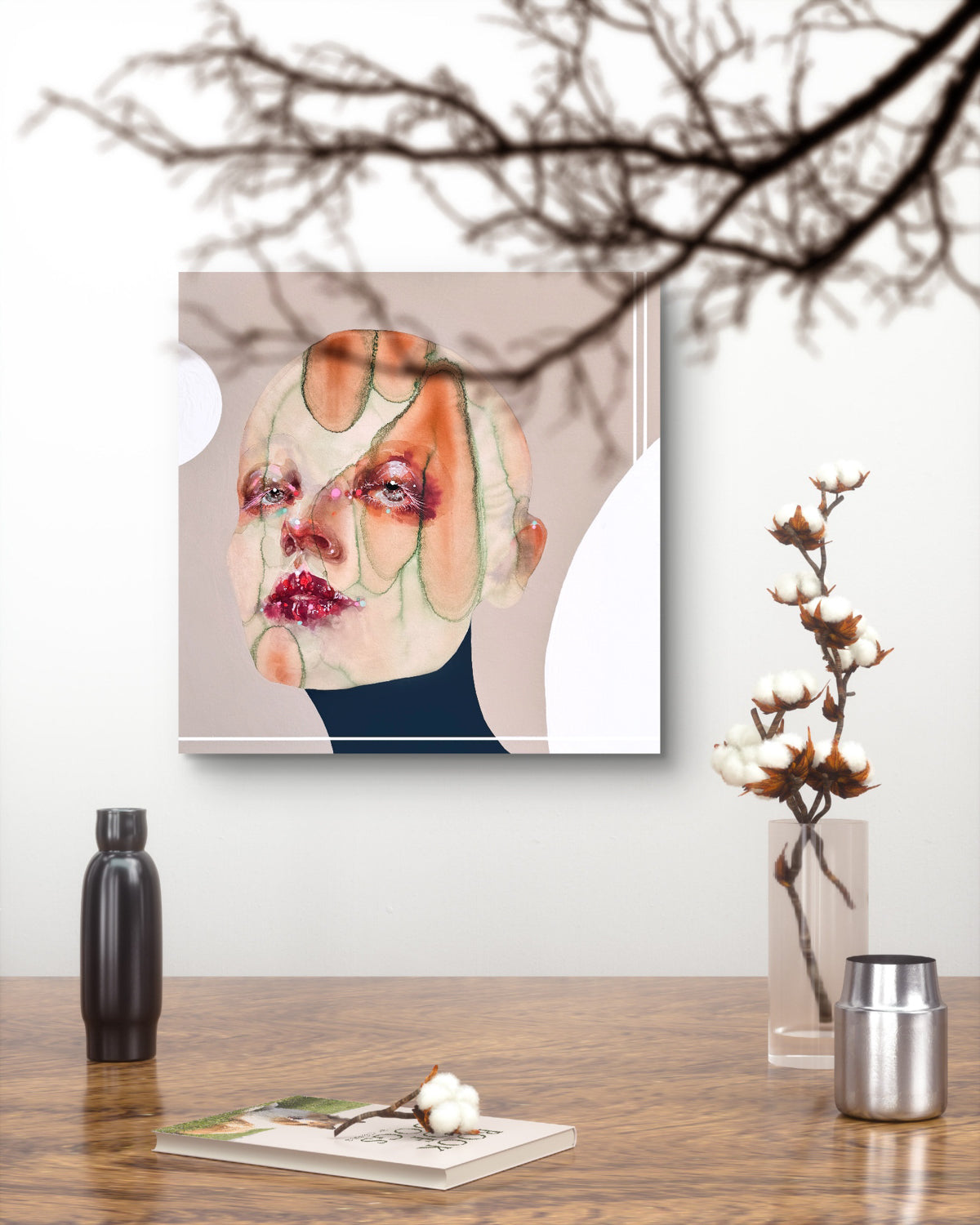 Watercolor Portrait Painting Aura 20x20"