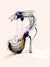 Watercolor illustration, watercolor painting shoes fashion illustration by Marta Spendowska