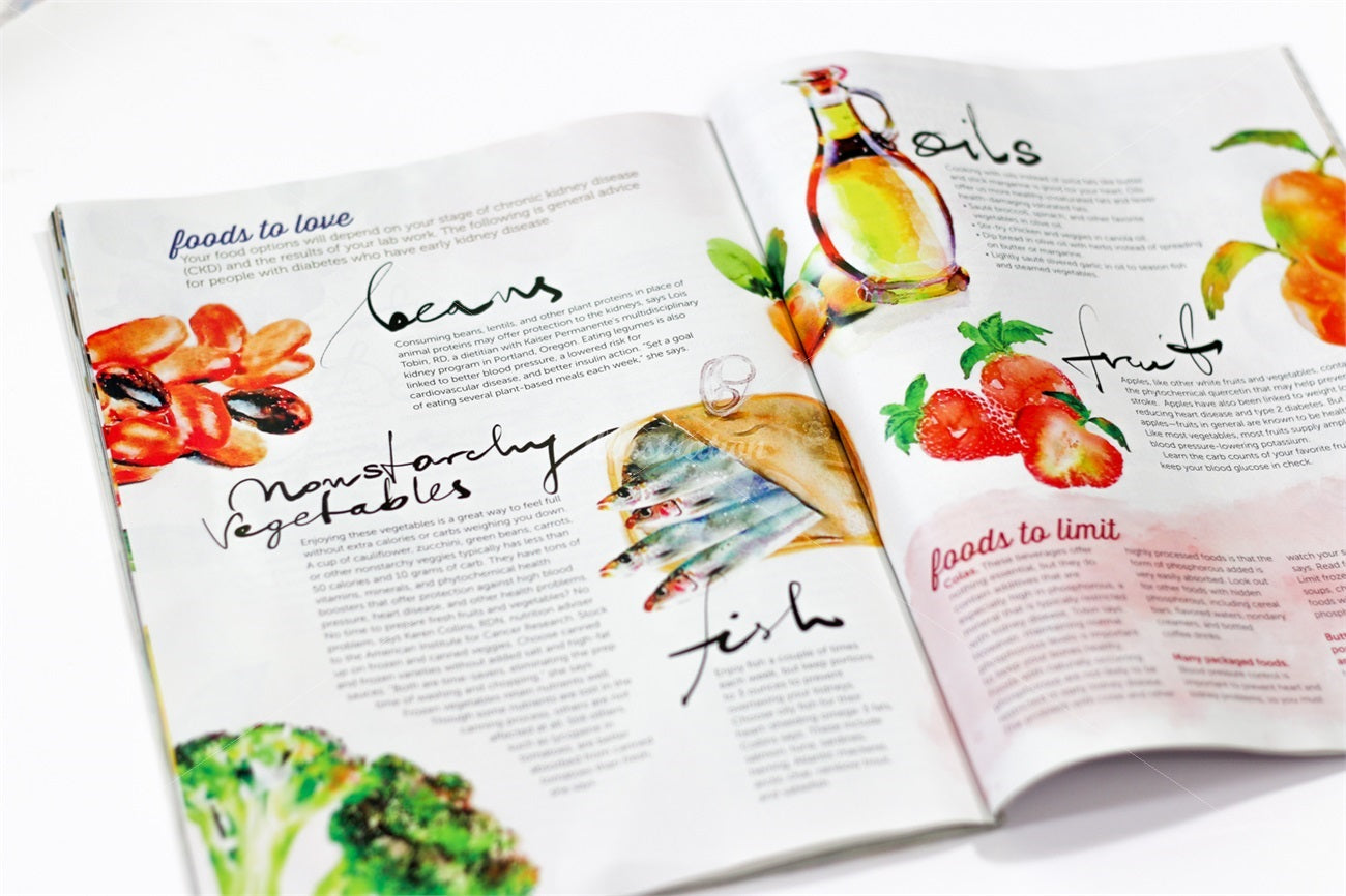 Watercolor illustration, watercolor painting veggies beet food illustration by Marta Spendowska