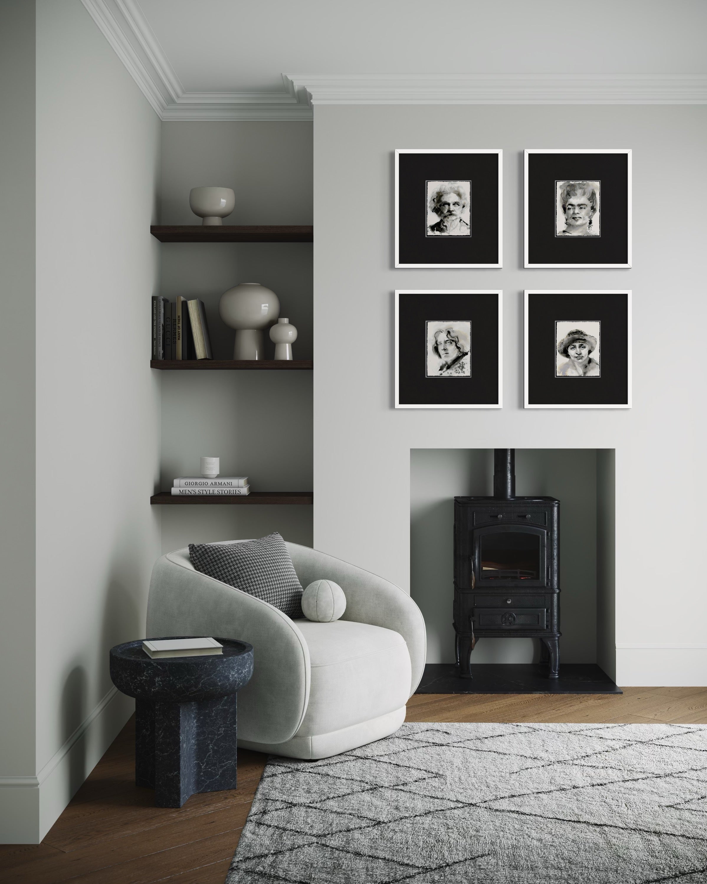 31 Ink Portraits  8x10"