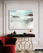 Landscape Wall  Art Prints Loose Abstract Watercolor Paper & Canvas | New England Winter