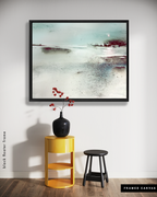 Landscape Wall  Art Prints Loose Abstract Watercolor Paper & Canvas | New England Winter