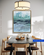 Landscape Wall  Wal Art Prints Loose Abstract Watercolor Paper & Canvas | Blue Fields 2