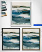 Landscape Wall  Art Prints Loose Abstract Watercolor Paper & Canvas | Bluesy