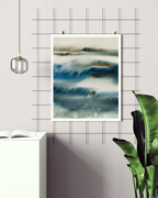 Landscape Wall  Art Prints Loose Abstract Watercolor Paper & Canvas | Bluesy