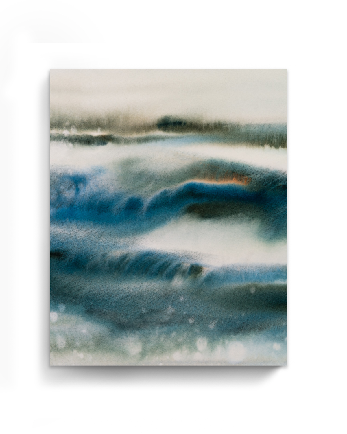 Landscape Wall  Art Prints Loose Abstract Watercolor Paper & Canvas | Bluesy
