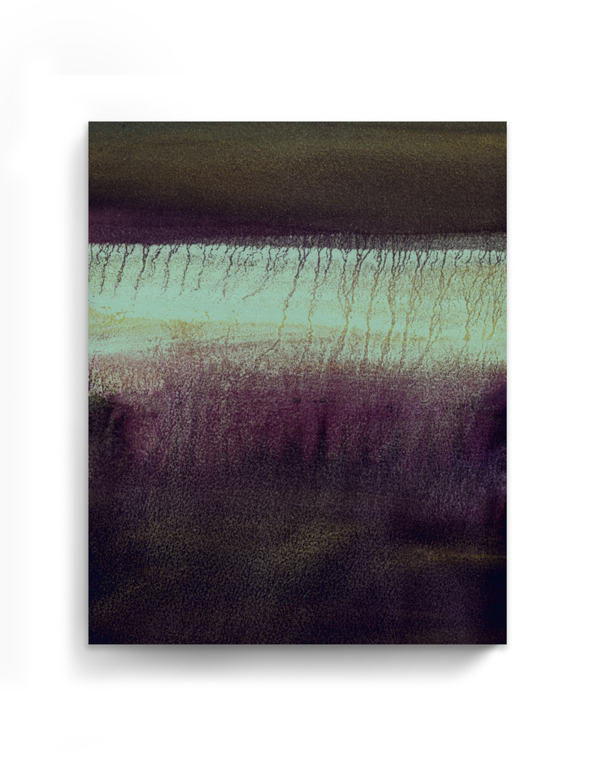 Landscape Wall  Art Prints Loose Abstract Watercolor Paper & Canvas | Burgundy Fields