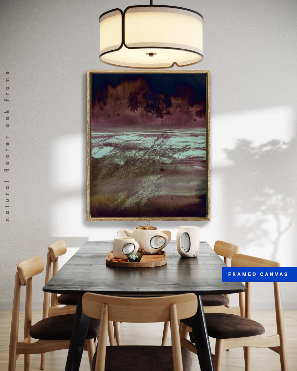 Landscape Wall  Art Prints Loose Abstract Watercolor Paper & Canvas | Dark Skies