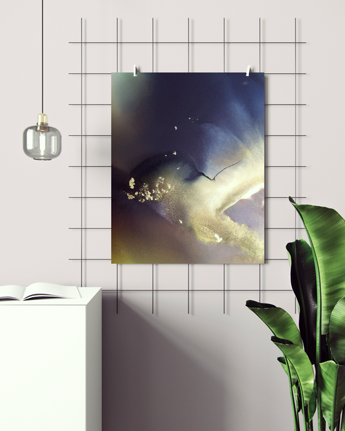 Abstract Wall Art Prints Loose Watercolor Paper & Canvas | Dawn