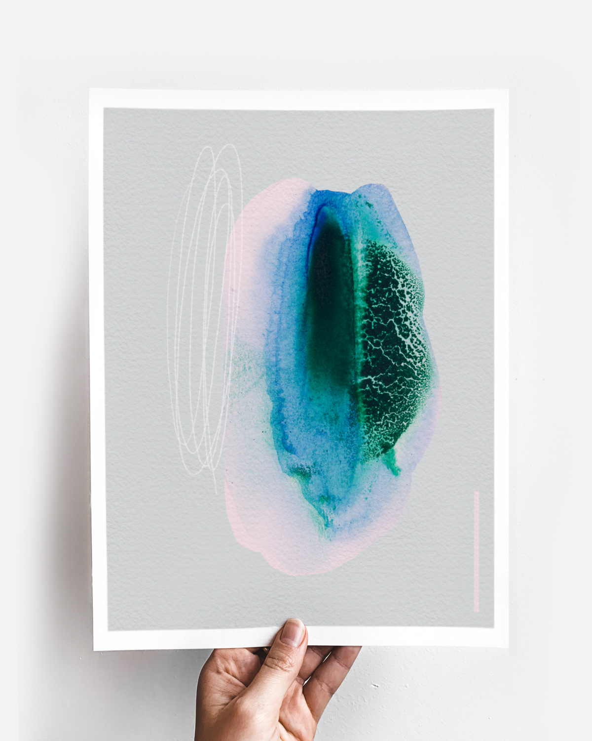 Abstract Wall Art Prints Loose Watercolor Paper & Canvas | Elun
