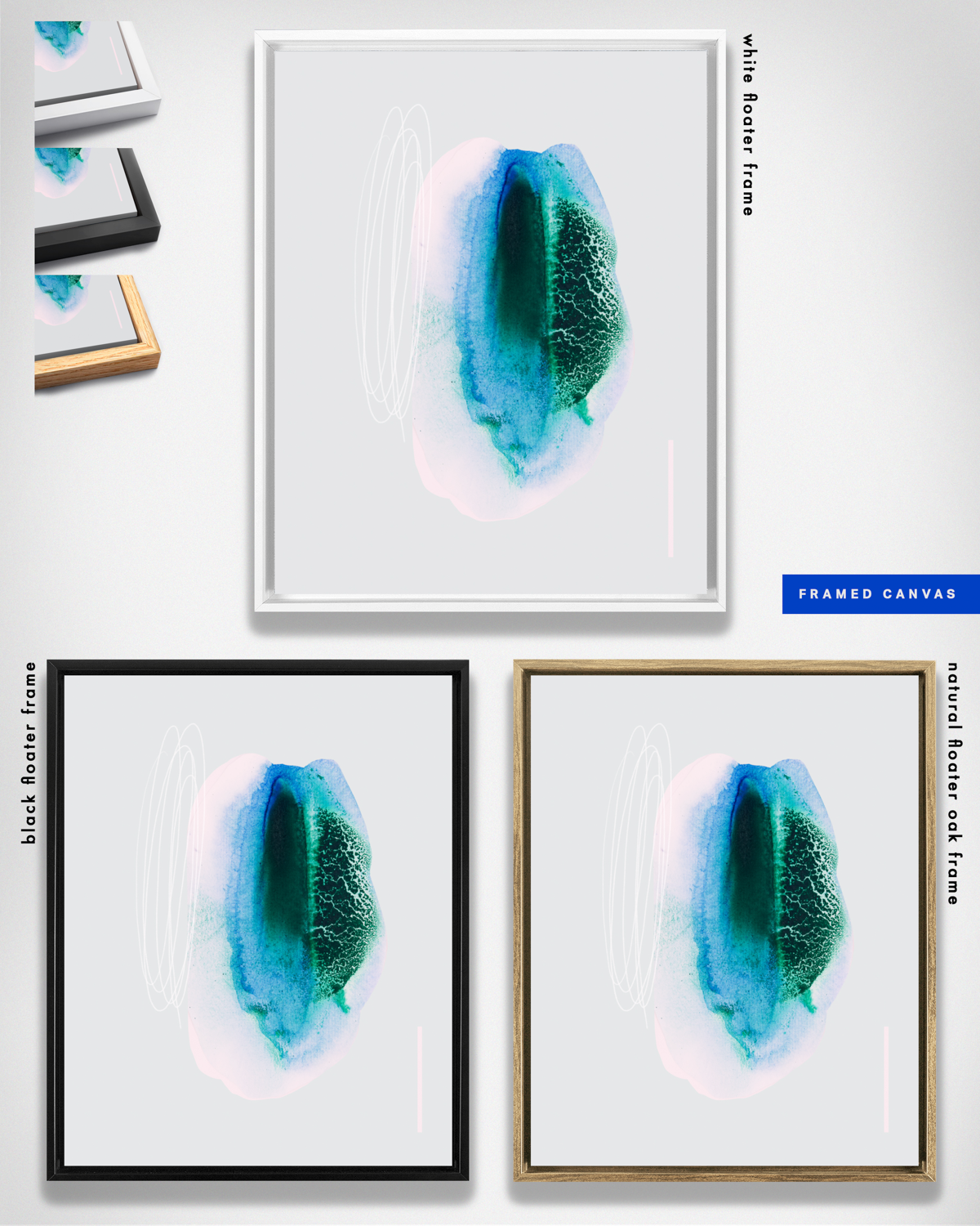 Abstract Wall Art Prints Loose Watercolor Paper & Canvas | Elun