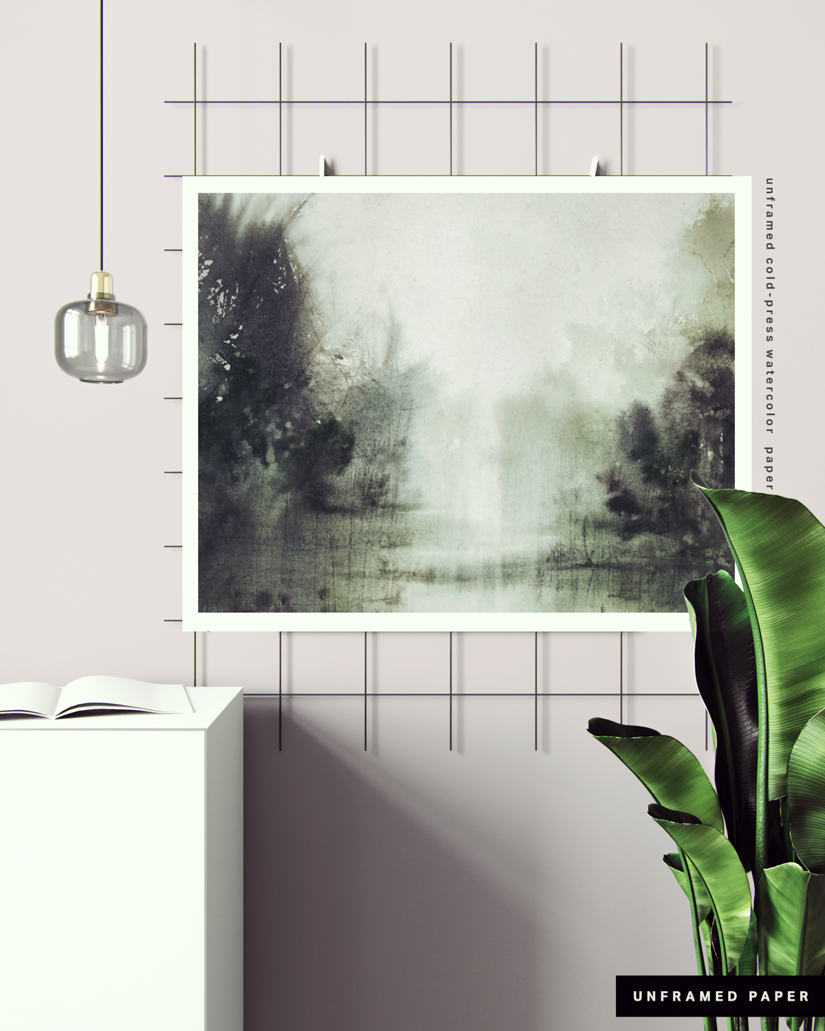 Landscape Wall  Art Prints Loose Abstract Watercolor Paper & Canvas | Emily's Woods
