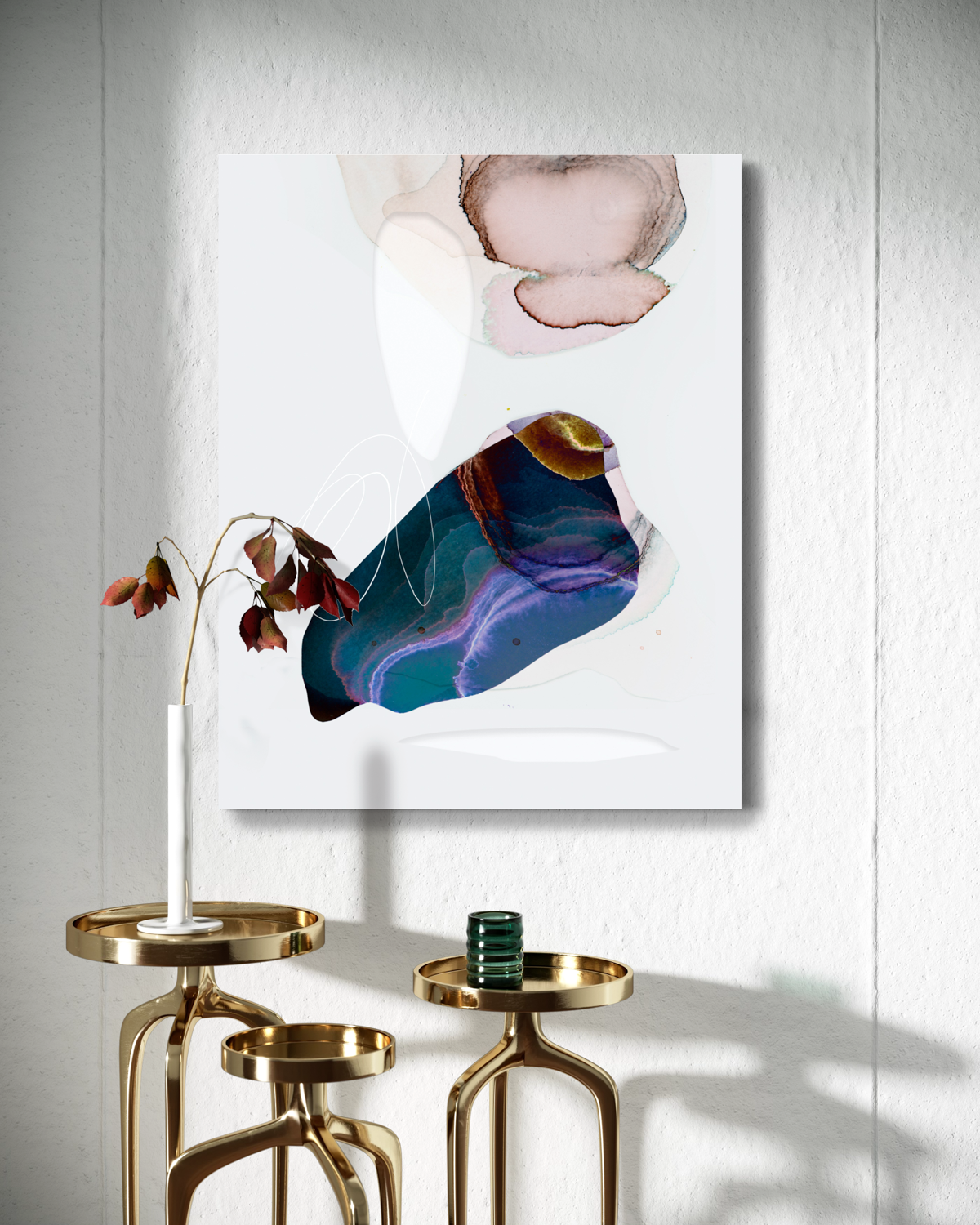 Abstract Wall Art Prints Loose Watercolor Paper & Canvas | Lunel