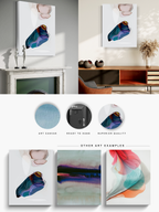 Abstract Wall Art Prints Loose Watercolor Paper & Canvas | Lunel