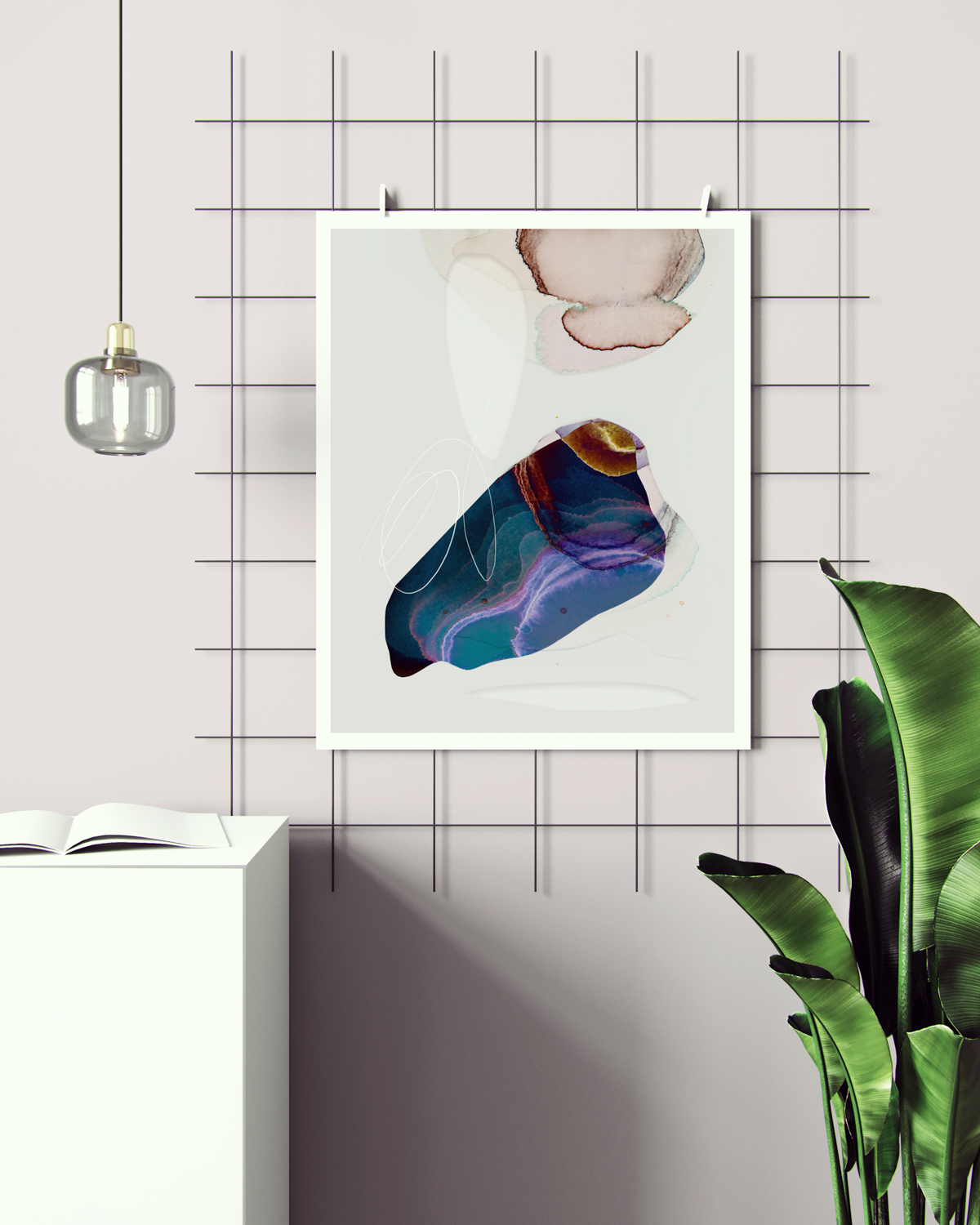 Abstract Wall Art Prints Loose Watercolor Paper & Canvas | Lunel