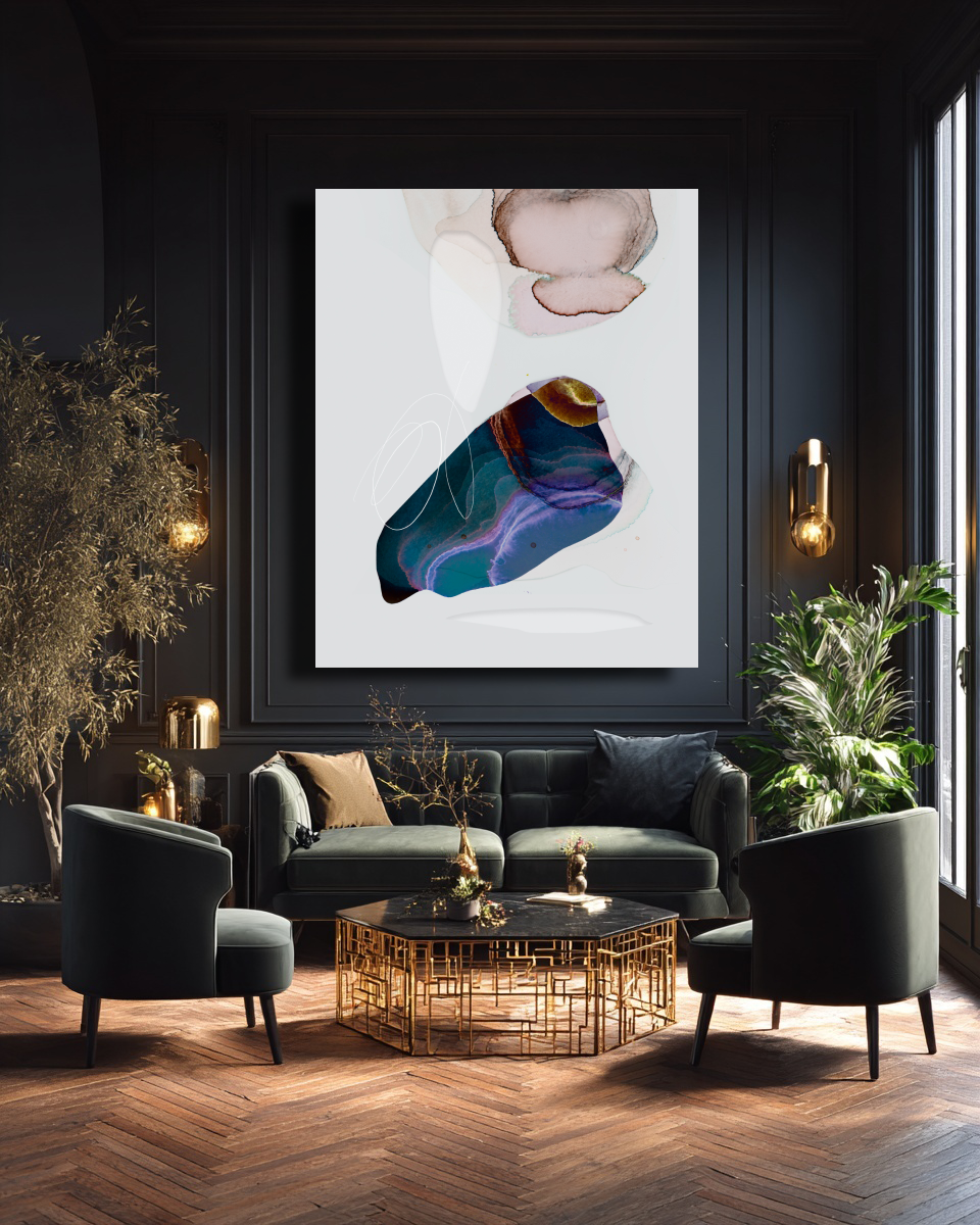 Abstract Wall Art Prints Loose Watercolor Paper & Canvas | Lunel