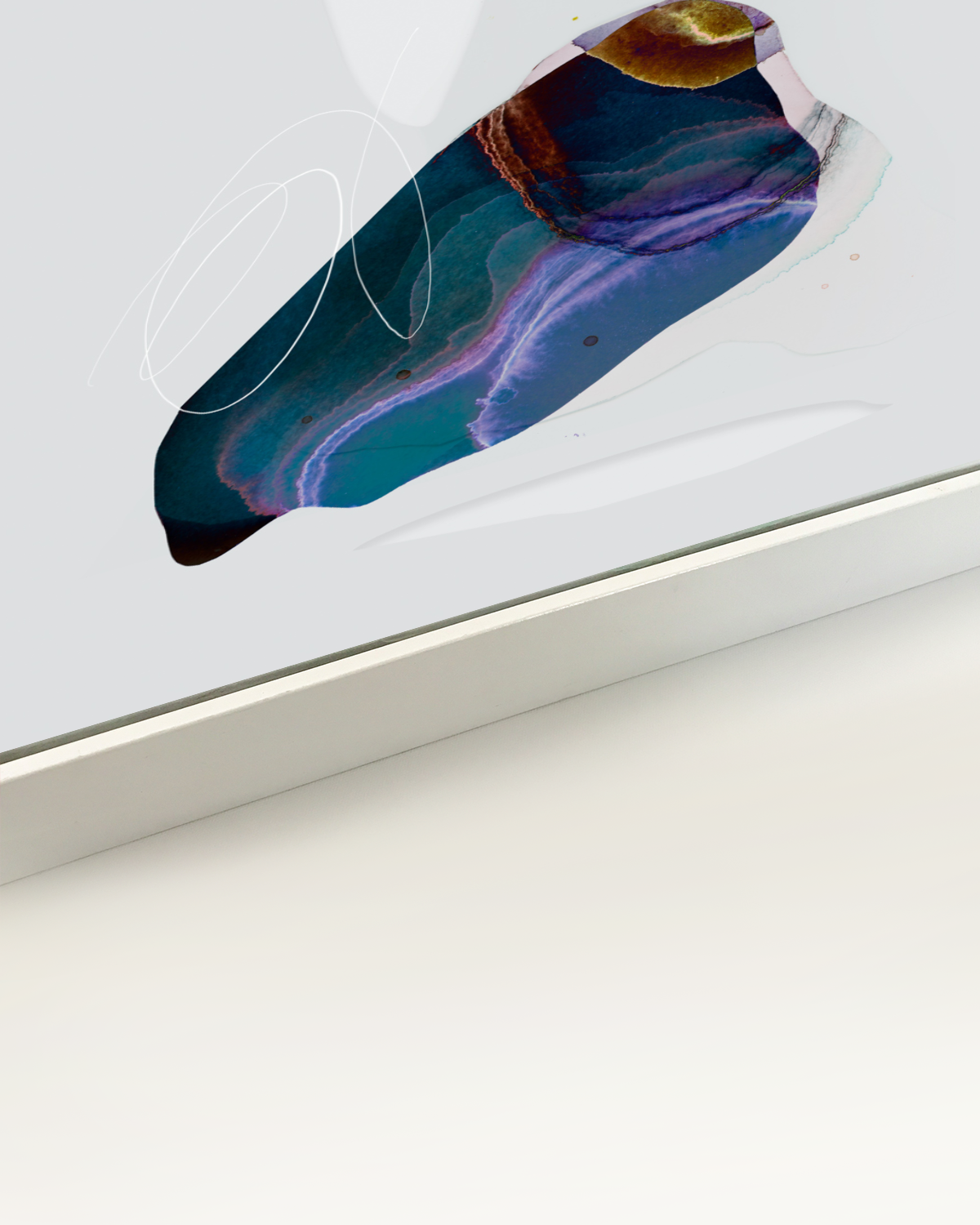 Abstract Wall Art Prints Loose Watercolor Paper & Canvas | Lunel