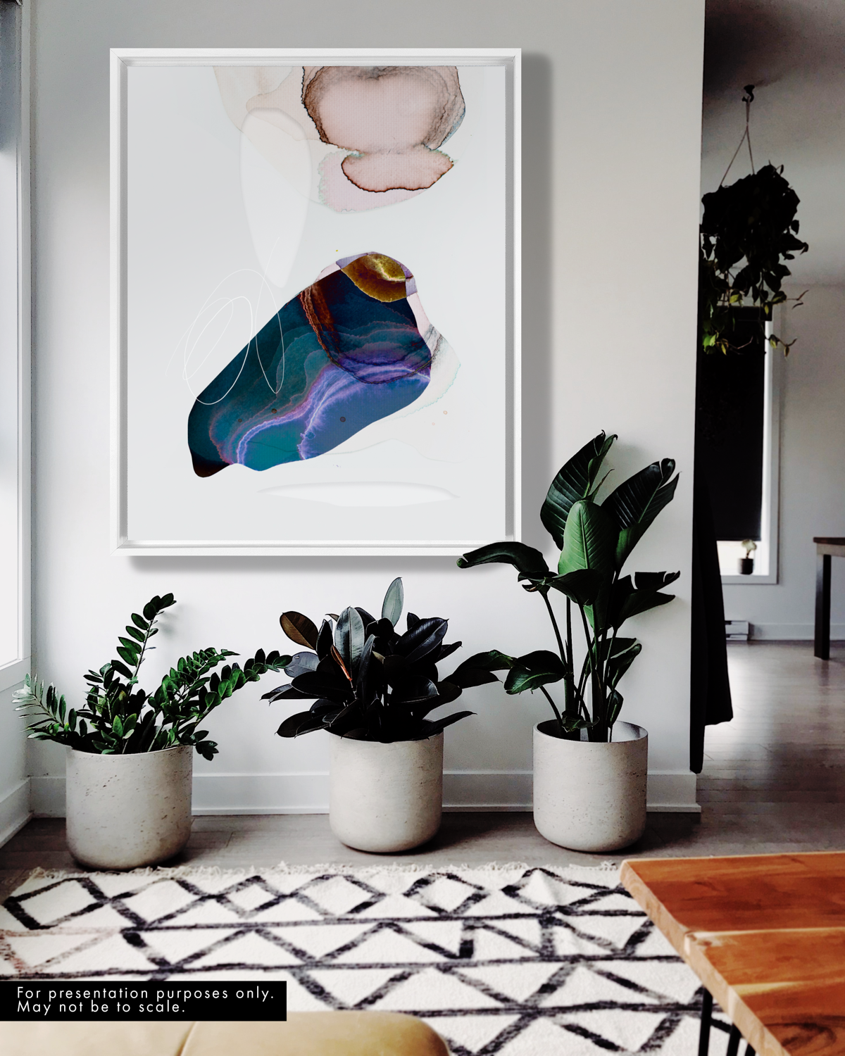 Abstract Wall Art Prints Loose Watercolor Paper & Canvas | Lunel