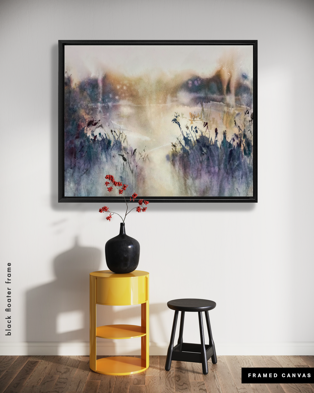 Landscape Wall  Art Prints Loose Abstract Watercolor Paper & Canvas | Marsh