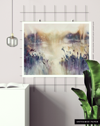 Landscape Wall  Art Prints Loose Abstract Watercolor Paper & Canvas | Marsh