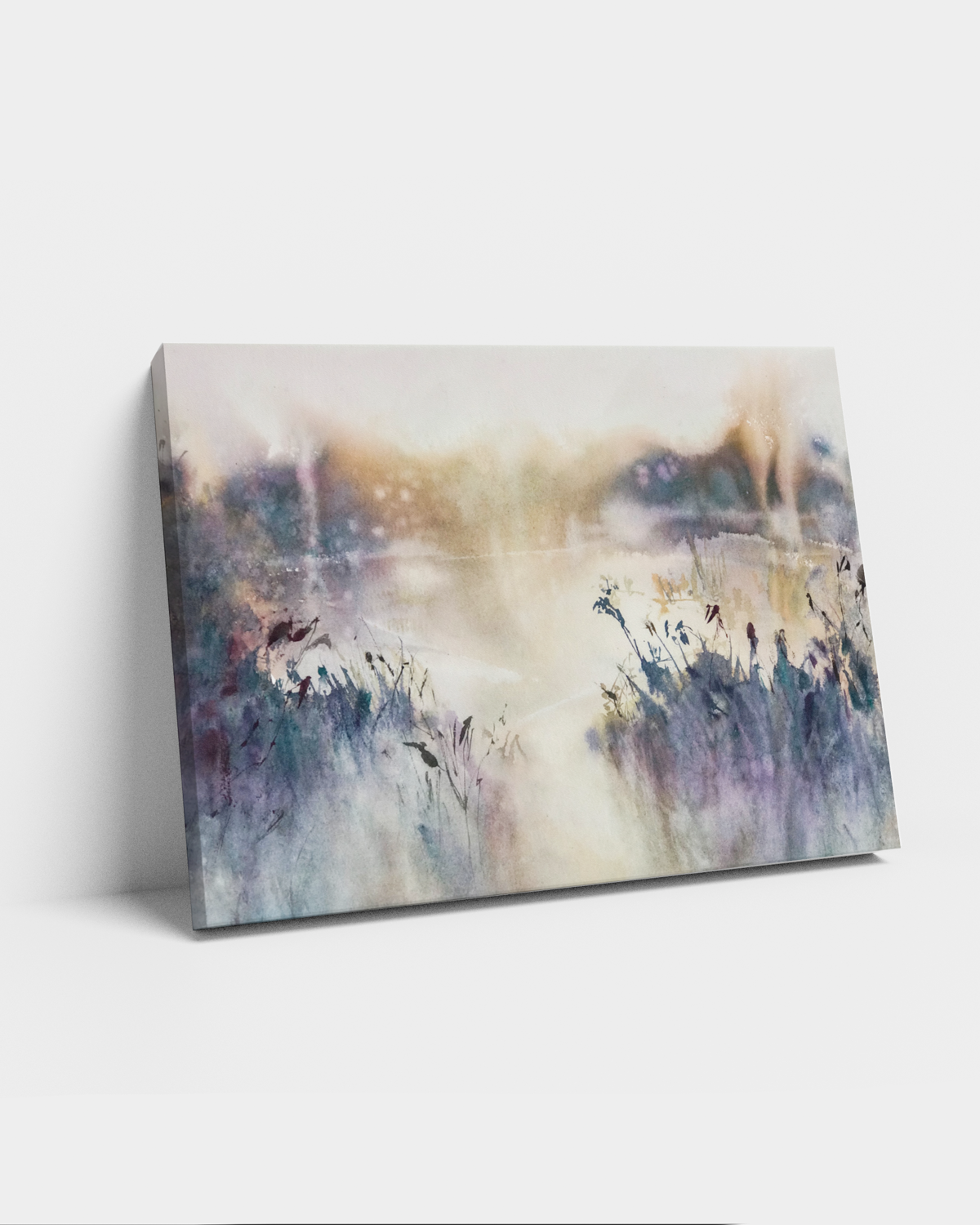 Landscape Wall  Art Prints Loose Abstract Watercolor Paper & Canvas | Marsh