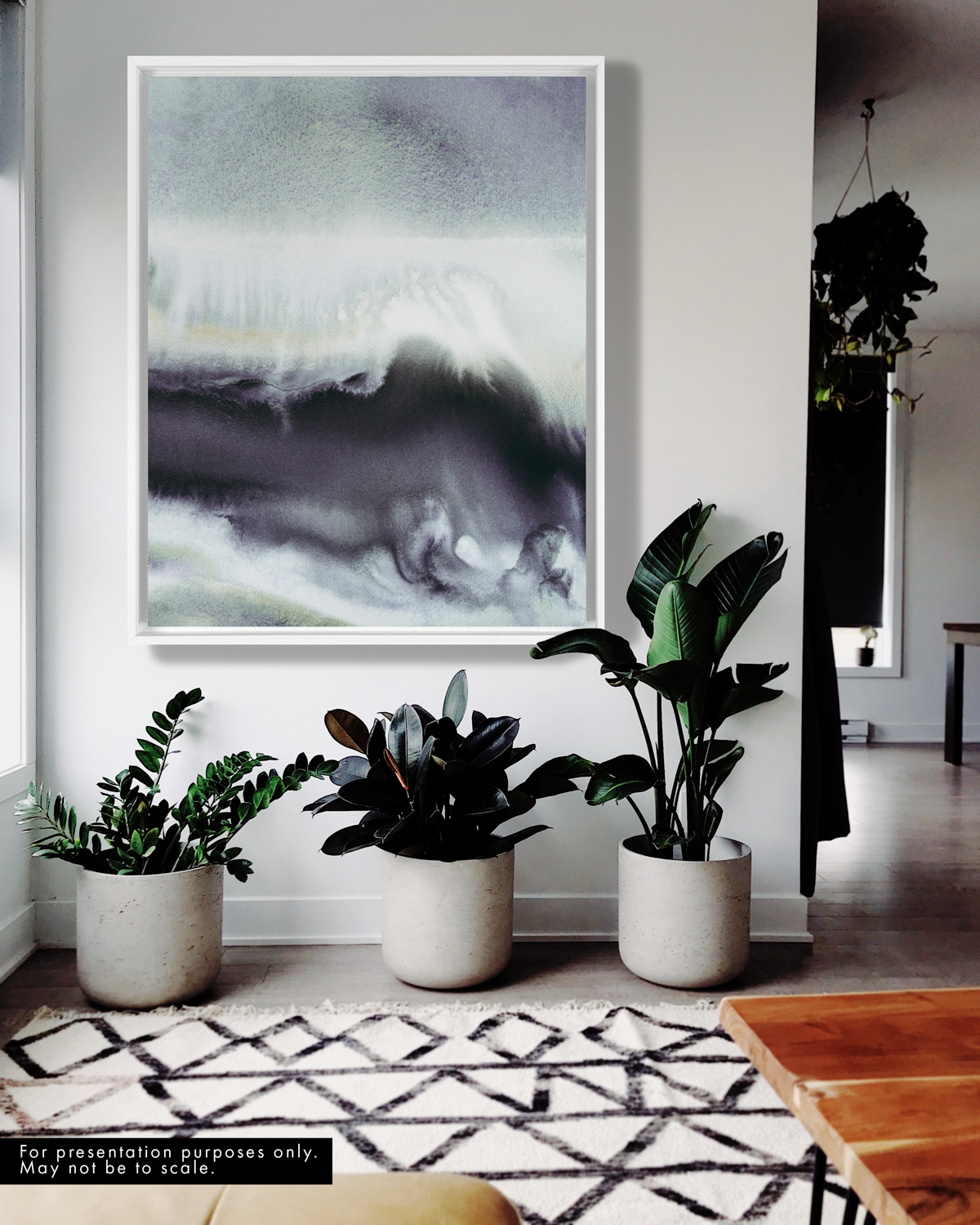 Landscape Wall  Art Prints Loose Abstract Watercolor Paper & Canvas | Milky