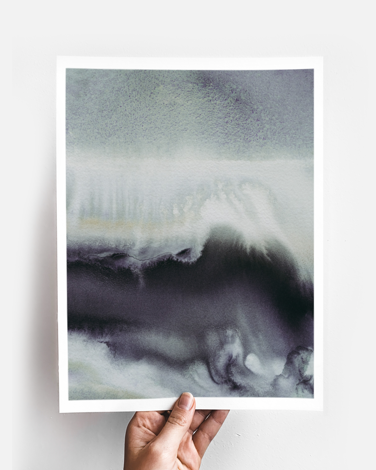 Landscape Wall  Art Prints Loose Abstract Watercolor Paper & Canvas | Milky