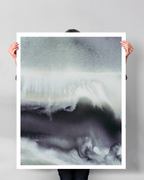 Landscape Wall  Art Prints Loose Abstract Watercolor Paper & Canvas | Milky